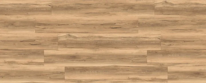 Lava Falls Megaclic Aquashield Lava Falls (MCAS-3210, AC4) waterproof laminate plank flooring in a warm light-brown rustic oak tone, close-up