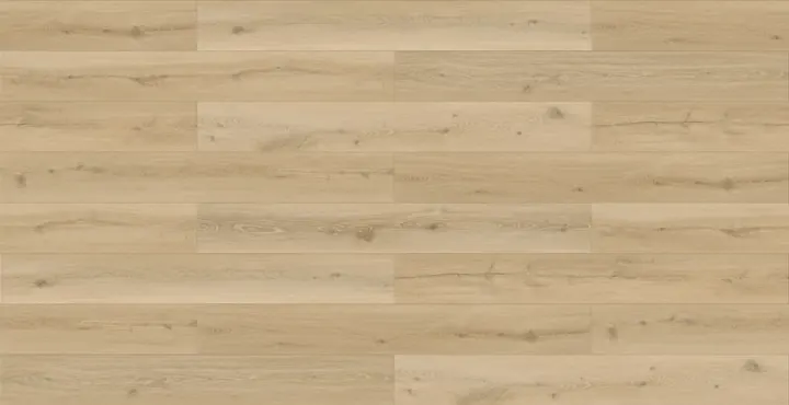 Aurelia Megaclic Santerra Aurelia (MCST-2310) AC5 waterproof laminate plank flooring in a warm natural blonde oak tone, close-up